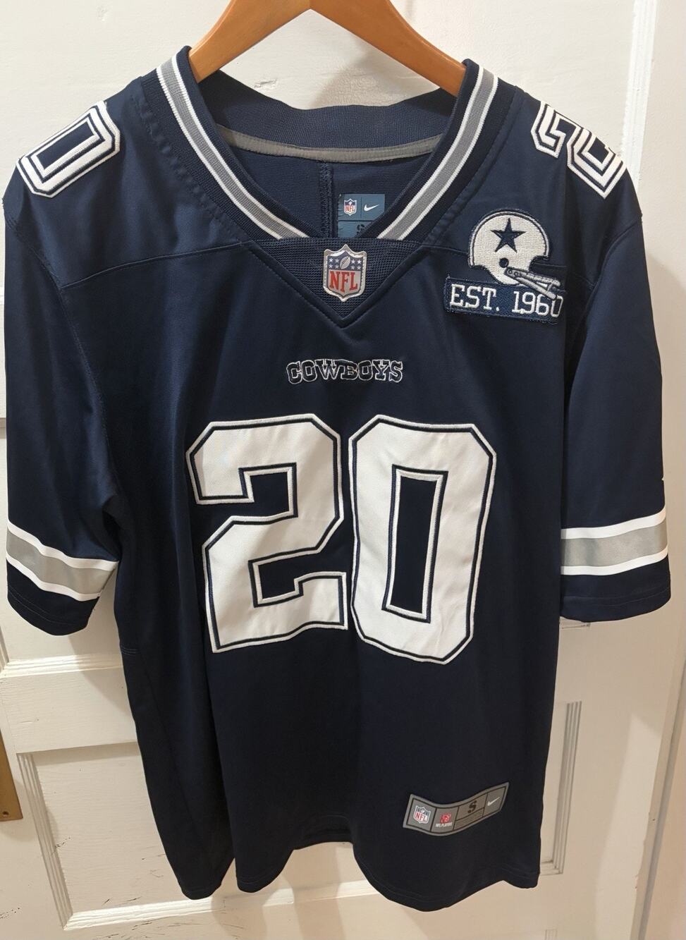 Z15 Nike Dallas Cowboys Tony Pollard #20 On Field Jersey Navy Men's Small S